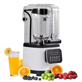 Professional Blender with Shield, Commercial Countertop Blenders, 68 oz Plastic Jar Blender Combo, Stainless Steel 9 Speed & 5 Functions Blender