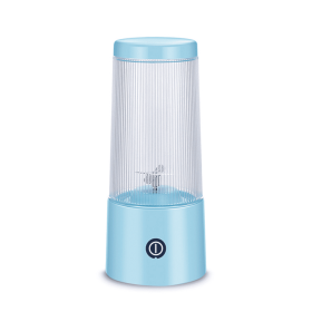 350Ml Portable Electric Juicer Blender 4 Blade Usb Mini Fruit Mixers Fruit Extractors For Juice Yogurt Smoothie Milkshake (Color: Blue)